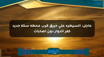 عاجل: السيطرة على حريق قرب محطة سكة حديد كفر الدوار دون إصابات